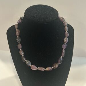 NWOT Joan Rivers Purple Marble Necklace